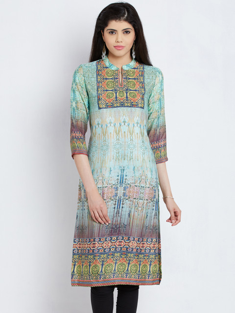 

Rangriti Women Multicoloured Printed Kurta, Multi