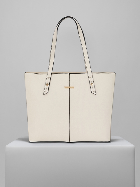 

Forever Glam by Pantaloons Off White Leather Oversized Shopper Shoulder Bag