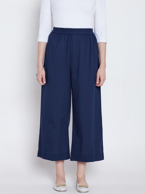 

Rangriti Navy Palazzo Trousers, Navy blue