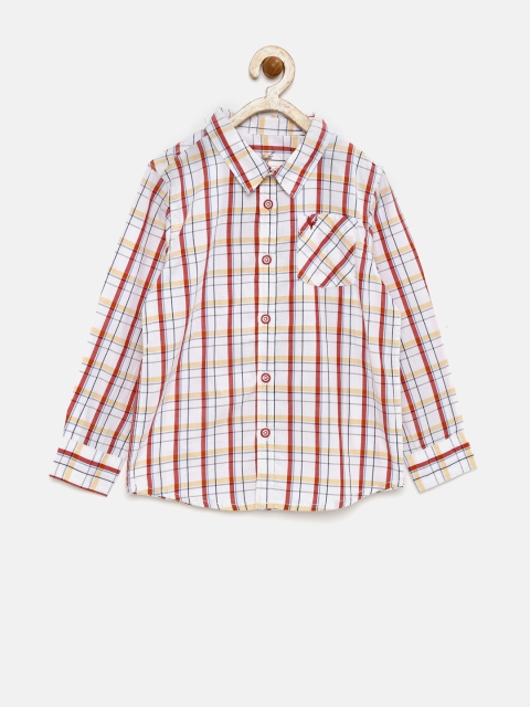 

Allen Solly Junior Boys White & Red Checked Shirt