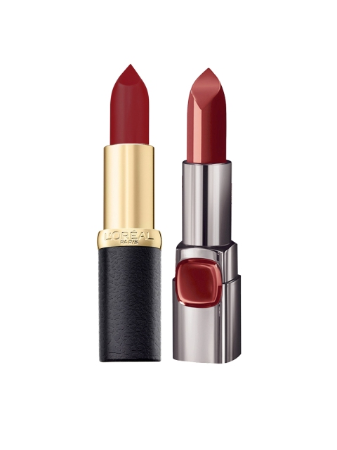 

LOreal Paris Set of 2 Color Riche Moist Matte Lipticks- Blaze of Red & Rouge A Porter