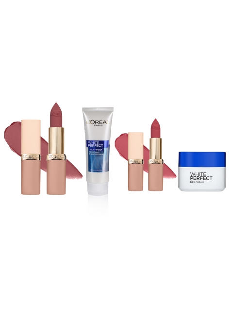 

LOreal Paris Set of 2 Color Riche Free The Nudes Lipstick, Day Cream & Face Wash, Nude