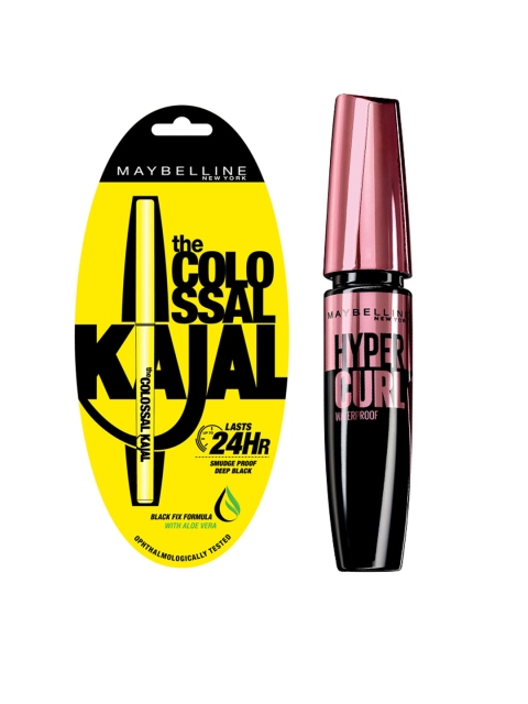 

Maybelline Black Hypercurl Waterproof Mascara & Colossal Kajal