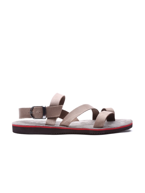 

United Colors of Benetton Men Brown Strappy Leather Sandals