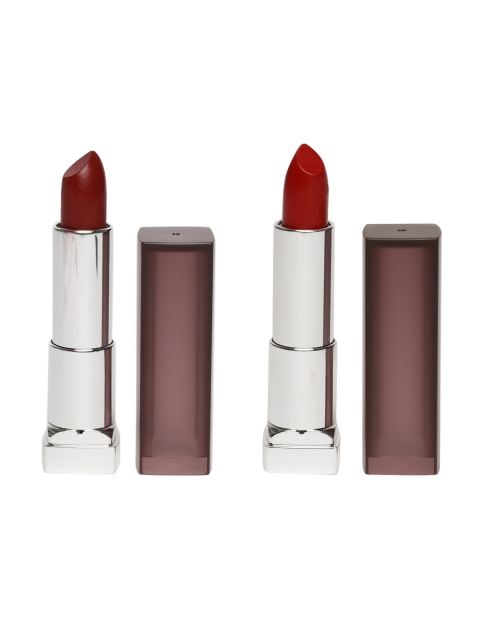 

Maybelline New York Color Sensational Set Of 2 Creamy Matte Lipstick, Burgundy