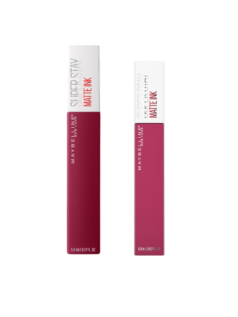 

Maybelline New York Super Stay Set Of 2 Matte Ink Liquid Lipstick, Pink
