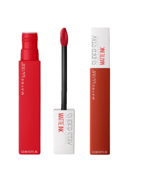 

Maybelline New York Super Stay Set Of 2 Matte Ink Liquid Lipstick, Rust