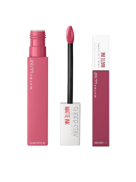 

Maybelline New York Super Stay Set Of 2 Matte Ink Liquid Lipstick, Pink