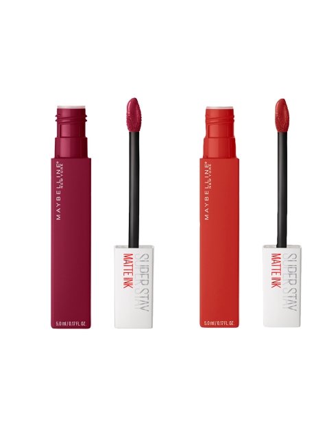 

Maybelline New York Super Stay Set Of 2 Matte Ink Liquid Lipstick, Orange