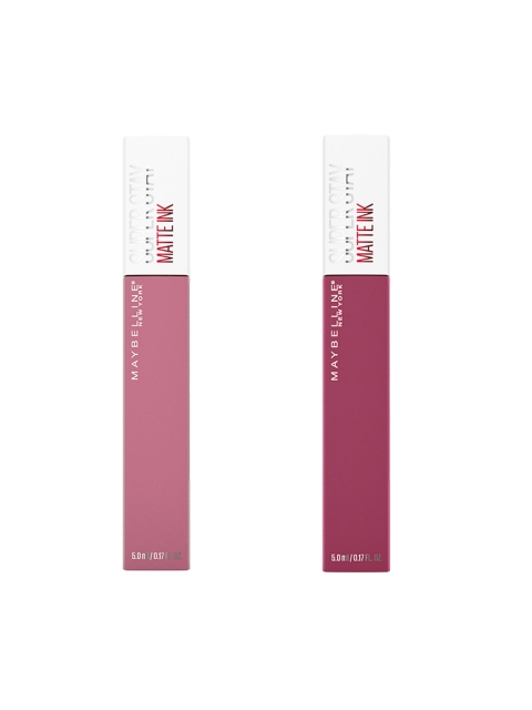 

Maybelline New York Super Stay Set Of 2 Matte Ink Liquid Lipstick, Pink