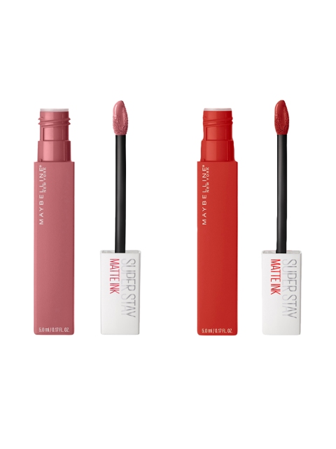 

Maybelline New York Super Stay Set Of 2 Matte Ink Liquid Lipstick, Orange