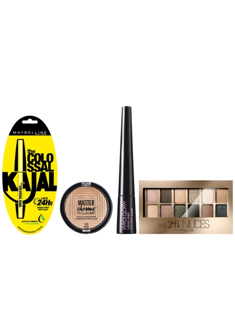 

Maybelline New York Set Of Kajal - Highlighter - Liner - Palette Eyeshadow, Multi