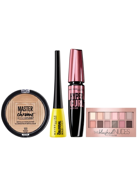 

Maybelline New York Set Of Mascara - Highlighter - Liner - Palette Eyeshadow, Multi