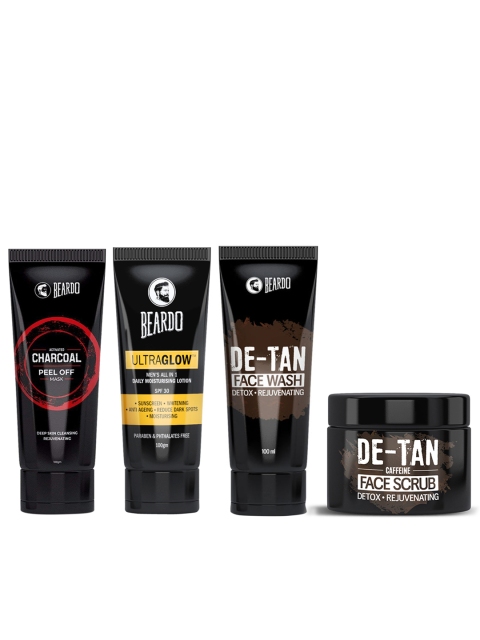 

BEARDO Men Set Of 4 Face Kit, Black