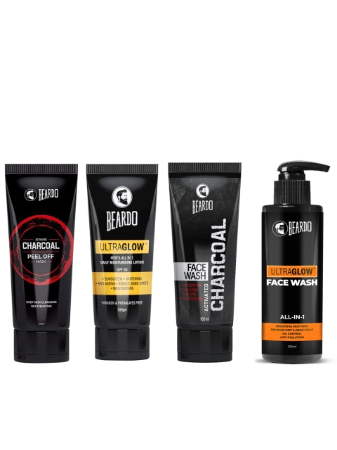 

BEARDO Men Set Of 4 Face Kit, Black