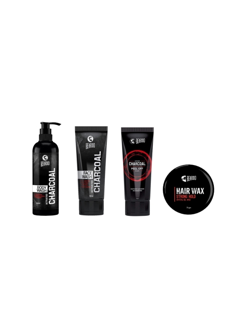 

BEARDO Men Set Of 4 Face Kit, Black