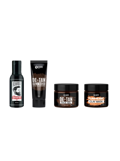 

BEARDO Men Set Of 4 Face Kit, Black