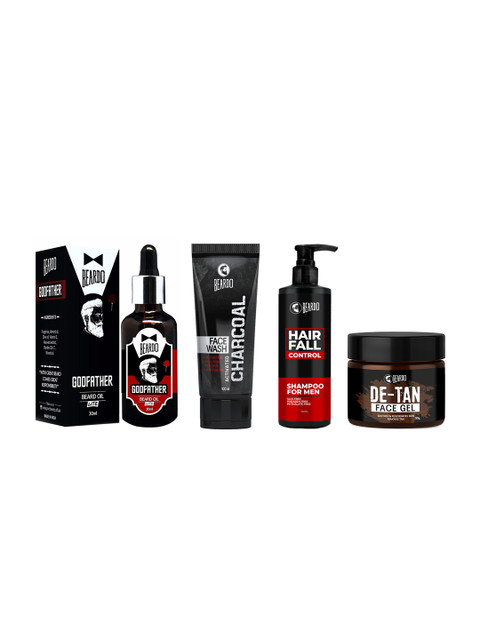 

BEARDO Men Set Of 4 Face Kit, Black