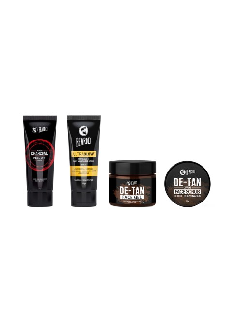

BEARDO Men Set Of 4 Face Kit, Black