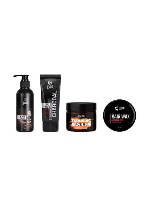 

BEARDO Men Set Of 4 Face Kit, Black