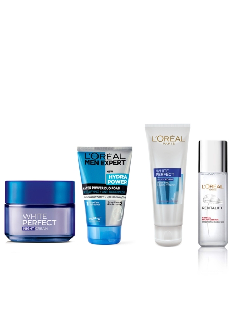

LOreal Set of White Perfect Facial Foam & Night Cream with Hydra Face Wash & Face Serum