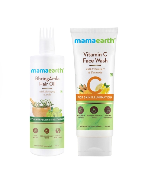 

Mamaearth Unisex Set of Face Wash & Hair Oil, White