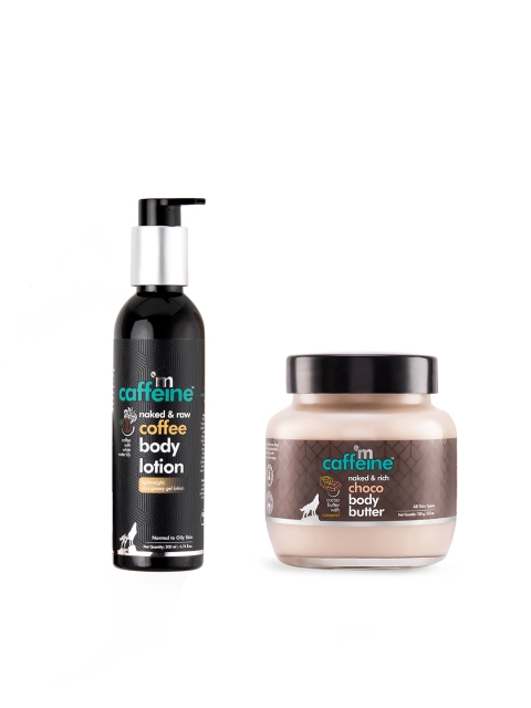 

MCaffeine Set Of Naked & Raw Coffee Body Lotion - Naked & Rich Choco Body Butter, Brown