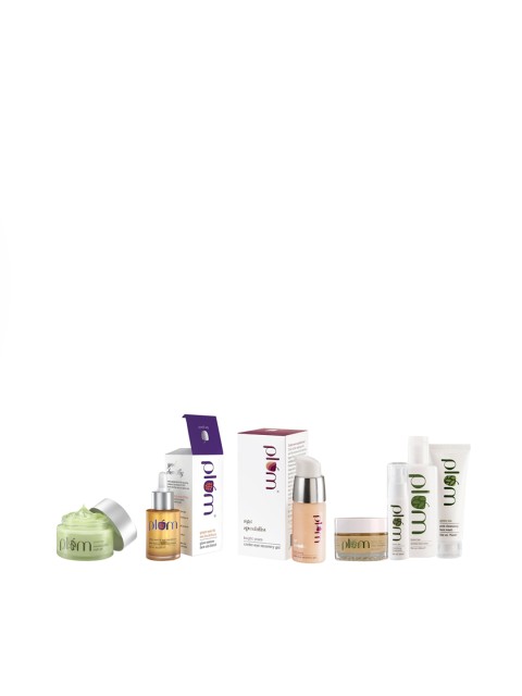 

Plum Sustainable Set Of Under-Eye Gel-Night Gel - Face Oil - Face Care Kit, Green