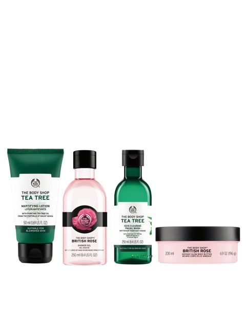 

The Body Shop Unisex Pack Of 4 Personal Care Combo Set, Pink