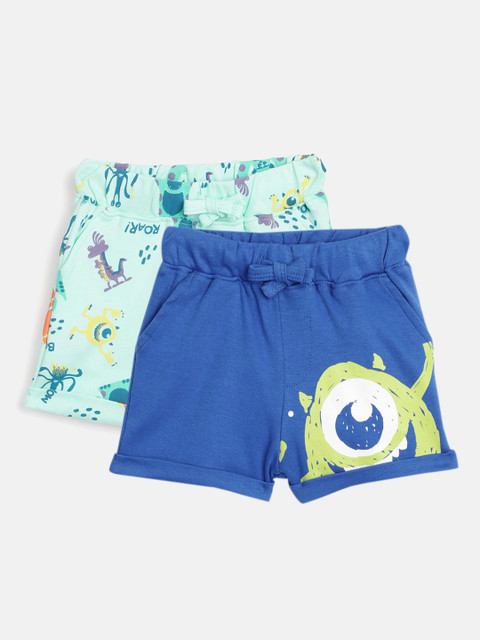 

YK Disney Infant Boys Pack of 2 Pure Cotton Printed Regular Shorts, Blue
