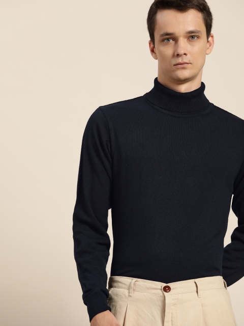 

ether Men Navy Blue Pullover