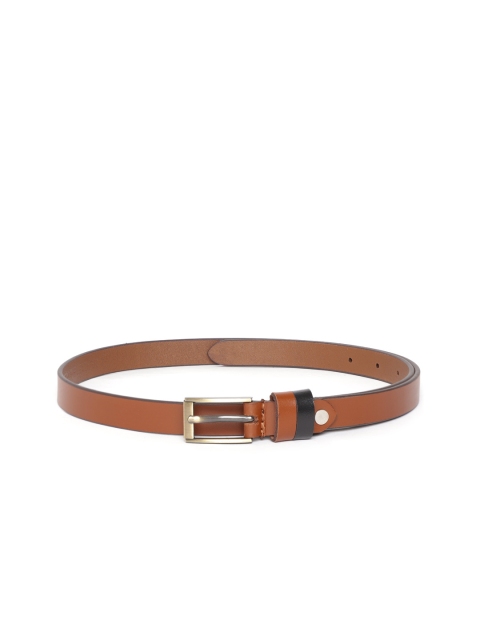 

Mast & Harbour Women Tan Brown Grainy Texture Leather Belt