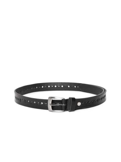 

Mast & Harbour Women Black Cut-Work Leather Belt