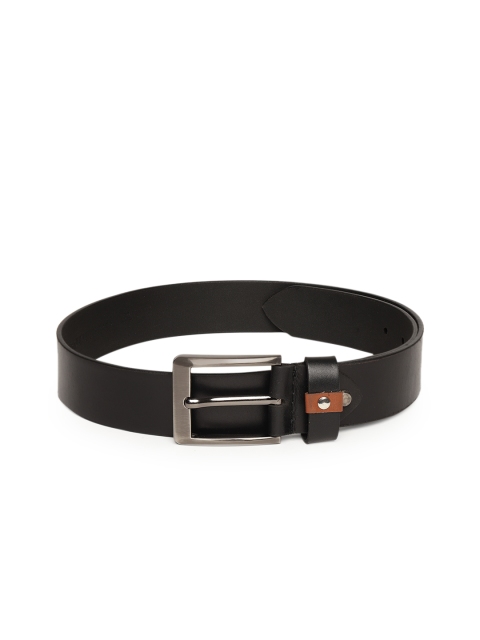 

Roadster Men Black Solid Leather Belt