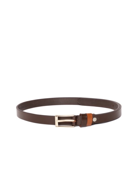 

Mast & Harbour Women Coffee Brown Grainy Texture Leather Belt