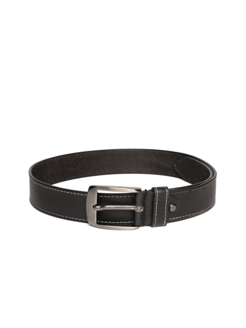 

Roadster Men Black Solid Leather Belt