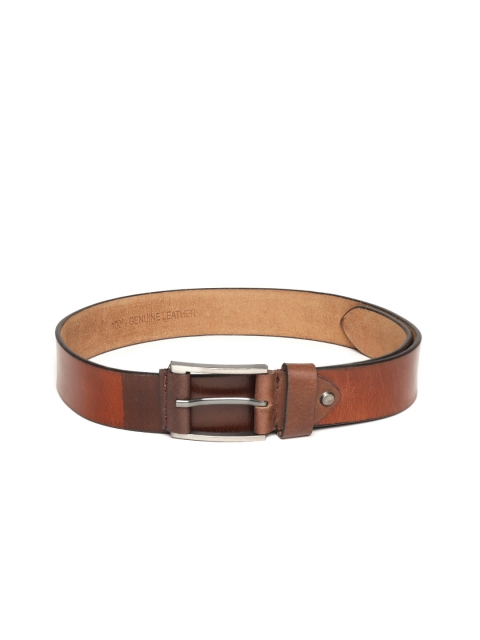 

Roadster Men Brown Colourblocked Leather Belt