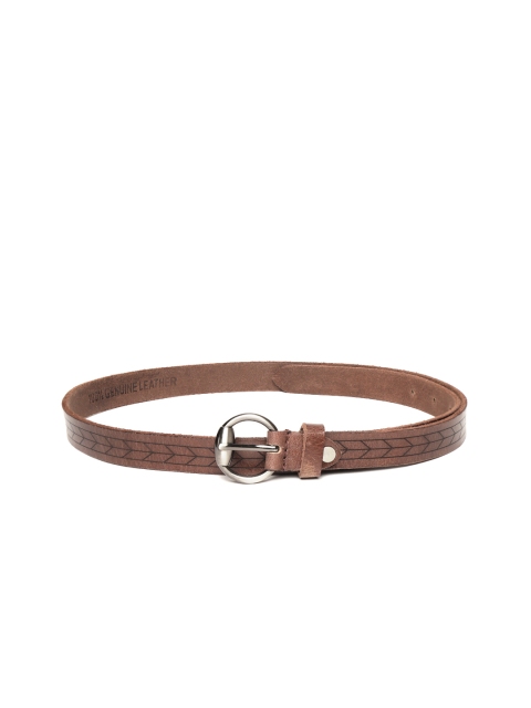 

Mast & Harbour Women Brown Textured Leather Belt