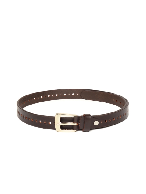 

Mast & Harbour Women Coffee Brown Cut-Work Leather Belt
