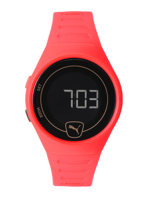 

Puma Unisex Black Dial & Red Straps Faster Digital Watch P5047