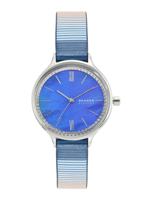 

SKAGEN Women Anita Blue Dial & Leather Straps Analogue Watch SKW2906