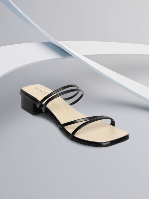 

STALK Women Black Block Heels