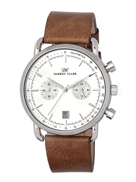 

DARREN CLARK Men Silver-Toned Analogue Watch 11016-SLD-02
