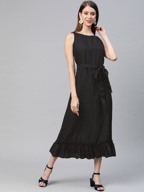 

SIRIKIT Black & White Crepe Maxi Dress