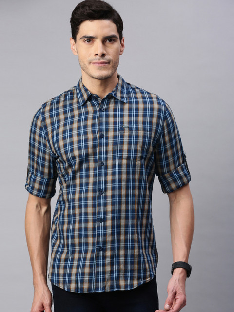 

abof Men Multicoloured Slim Fit Checked Casual Shirt, Multi