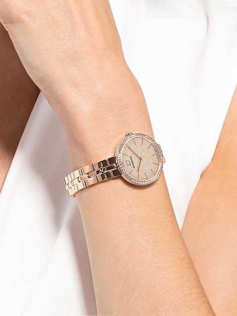 

SWAROVSKI Women Rose Gold-Toned Textured Automatic Analogue Watch 5517800