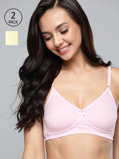 

Mast & Harbour Pack Of 2 Everyday Bras - Half Coverage, Pink