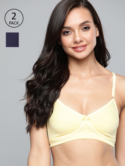 

Mast & Harbour Pack Of 2 Everyday Bras - Half Coverage, Yellow