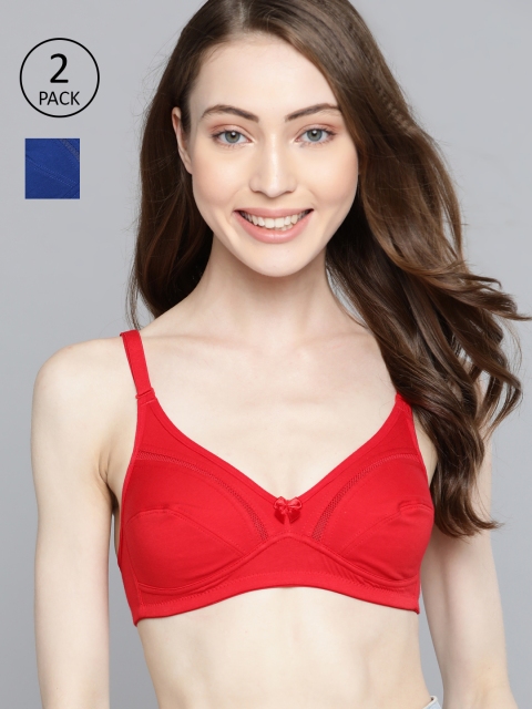 

Mast & Harbour Pack of 2 Everyday Bras - Medium Coverage, Red