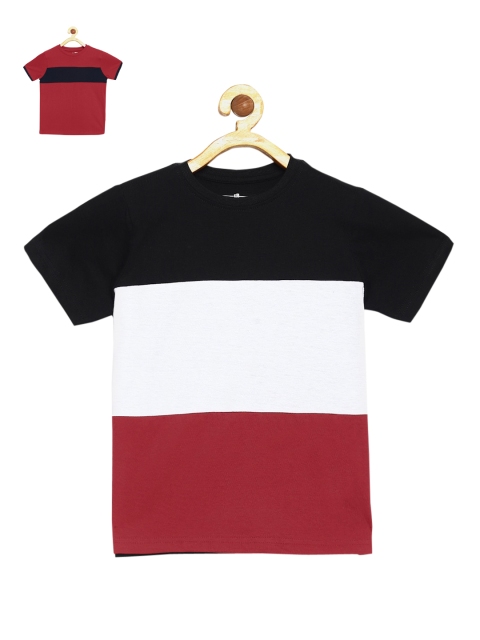 

DILLINGER Boys Black & White Colourblocked T-shirt